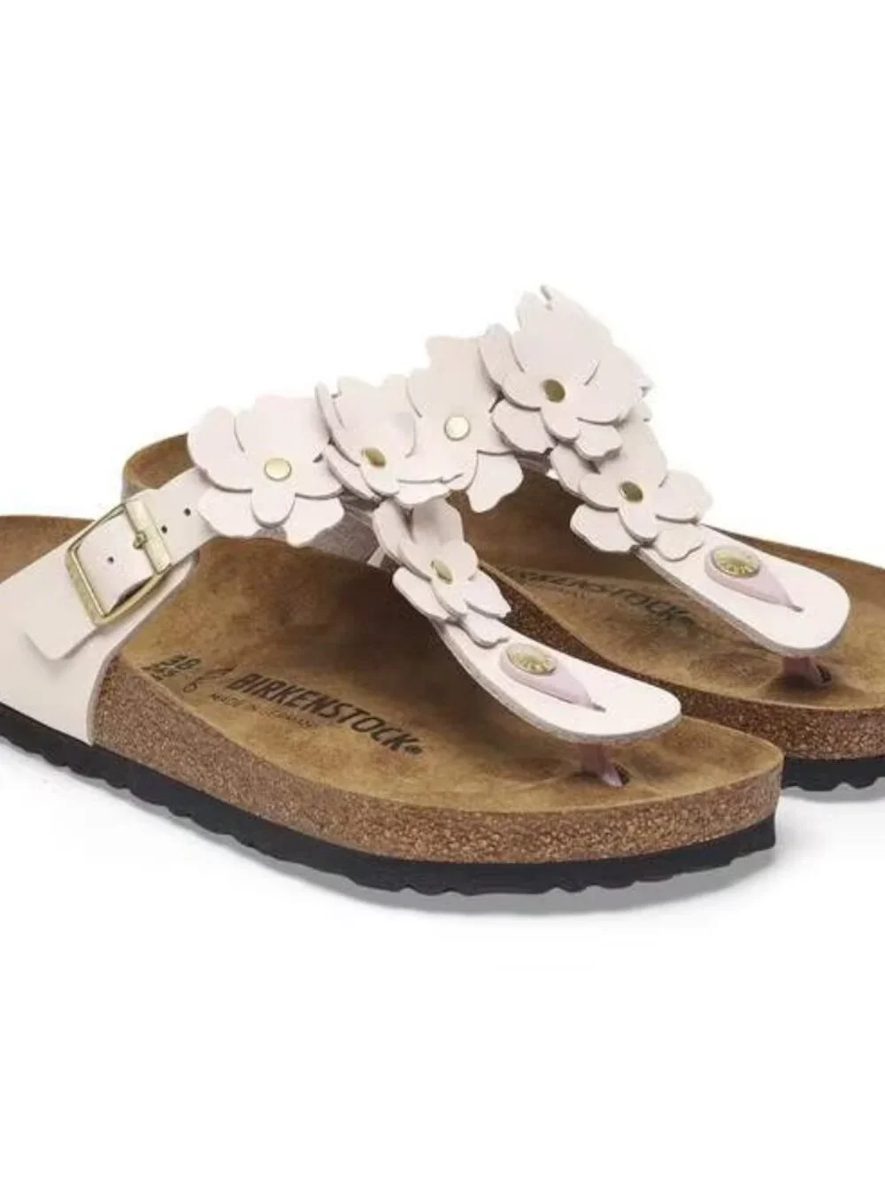 NEW Birkenstock GIZEH Flower Embellishment Light RoseFSandals 41 R Womens 10
